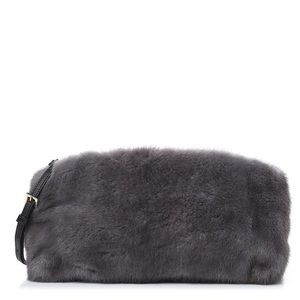 NWT Burberry Mink fur & leather clutch/crossbody handbag